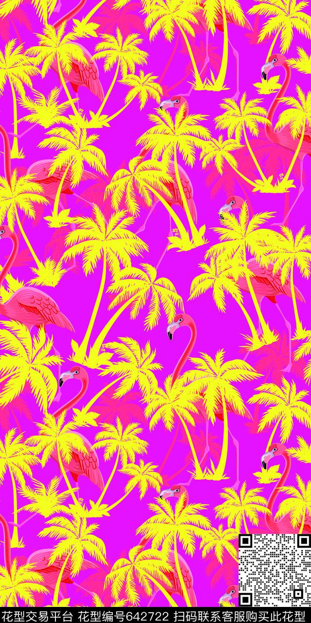 pinkrepeattropical数码印花华亿平台下载（图片编号: 642722） - 瓦栏（Walan）