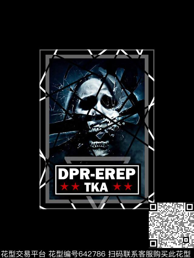 人物头像几何结构男装T恤数码印花华亿平台下载（图片编号: 642786） - 瓦栏（Walan）