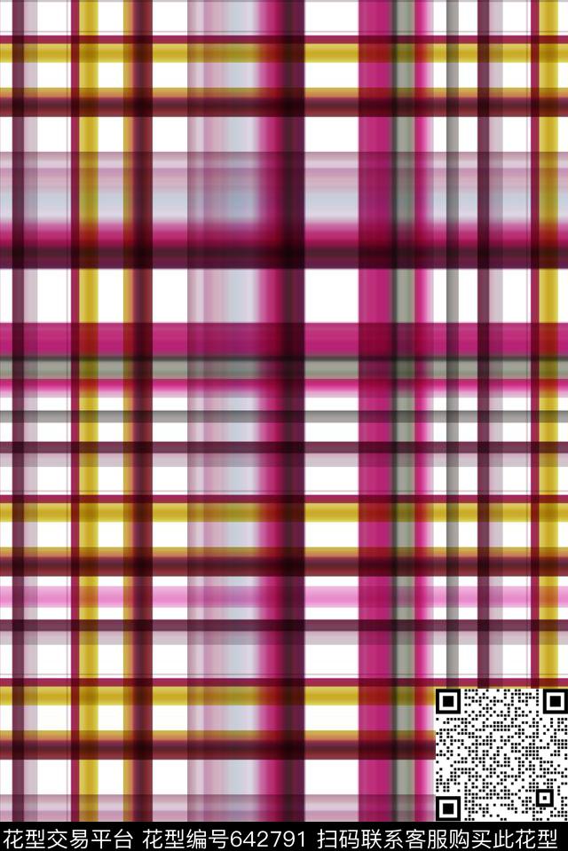 渐变纹理格子男装格子数码印花华亿平台下载（图片编号: 642791） - 瓦栏（Walan）