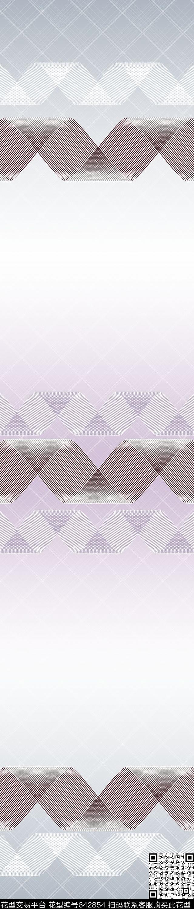 抽象线条云纹传统印花华亿平台下载（图片编号: 642854） - 瓦栏（Walan）