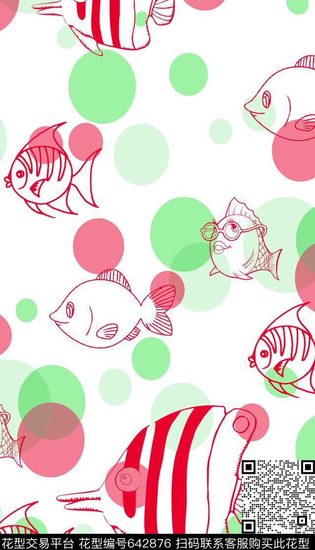 热带创意圆点数码印花华亿平台下载（图片编号: 642876） - 瓦栏（Walan）