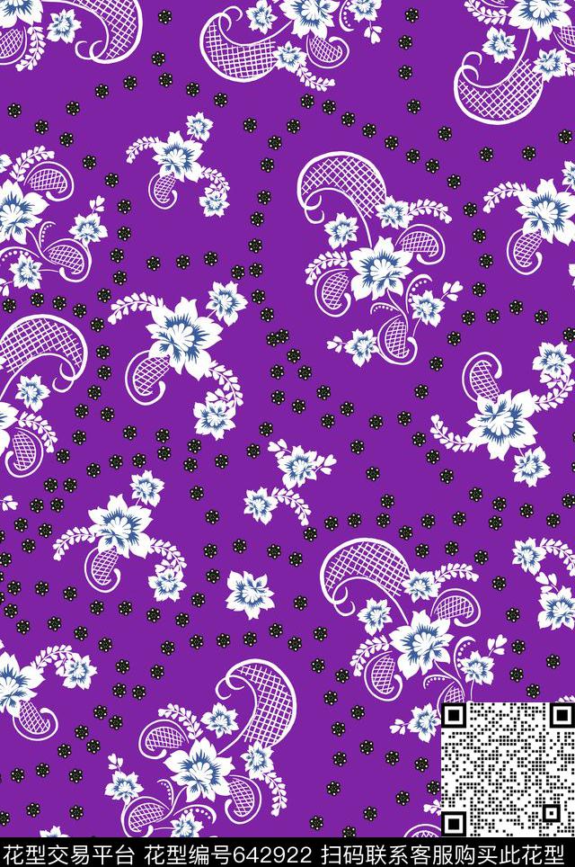 传统花卉花卉传统印花华亿平台下载（图片编号: 642922） - 瓦栏（Walan）