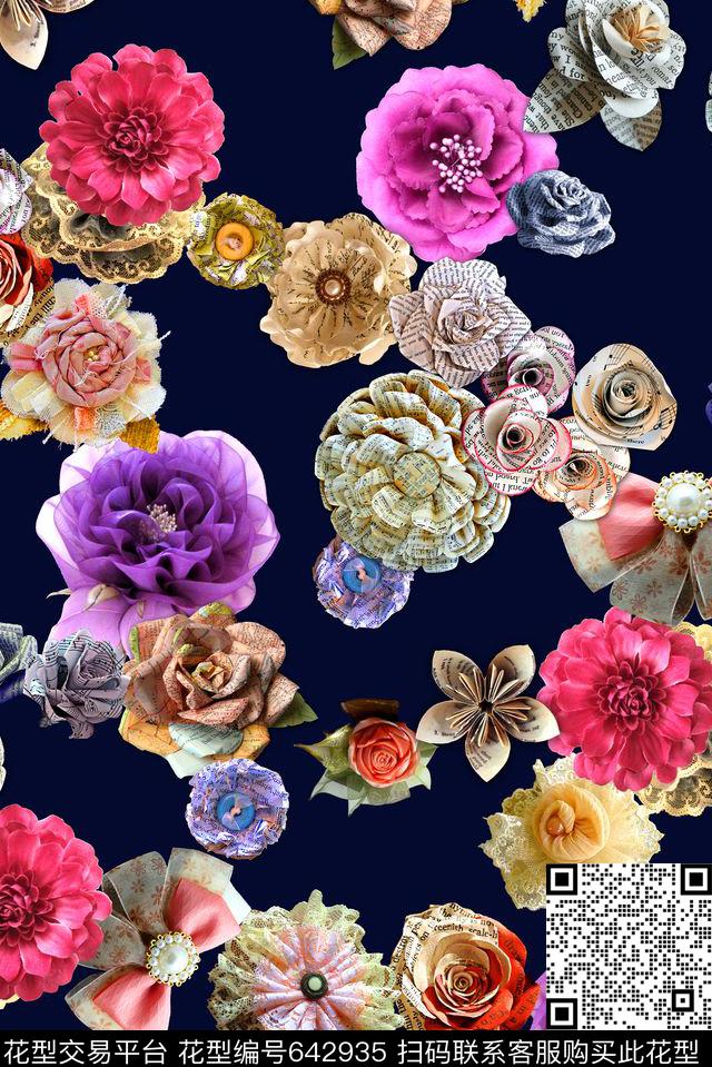 民族花卉平底数码印花华亿平台下载（图片编号: 642935） - 瓦栏（Walan）