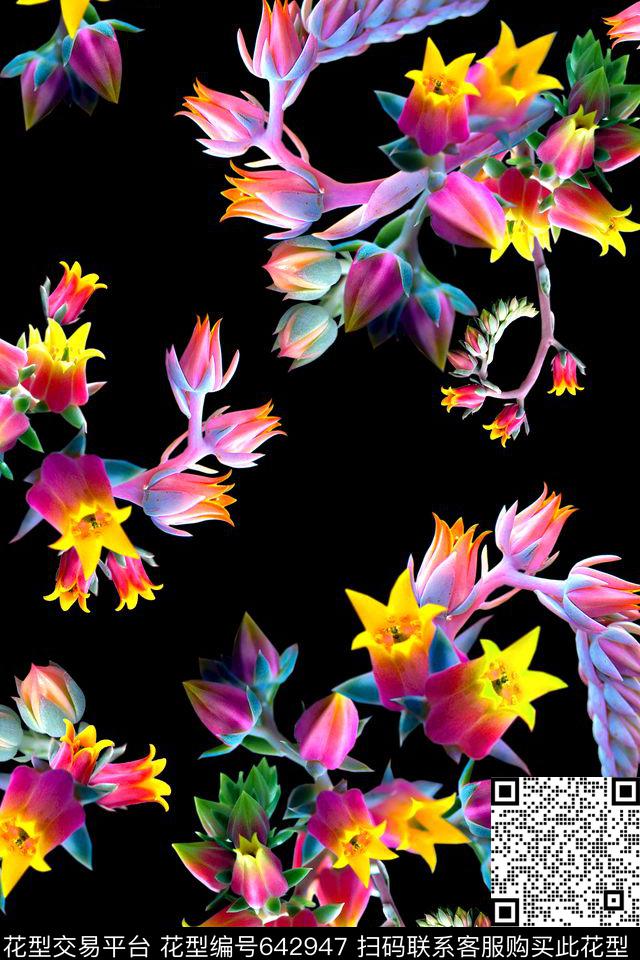 民族真花平底数码印花华亿平台下载（图片编号: 642947） - 瓦栏（Walan）