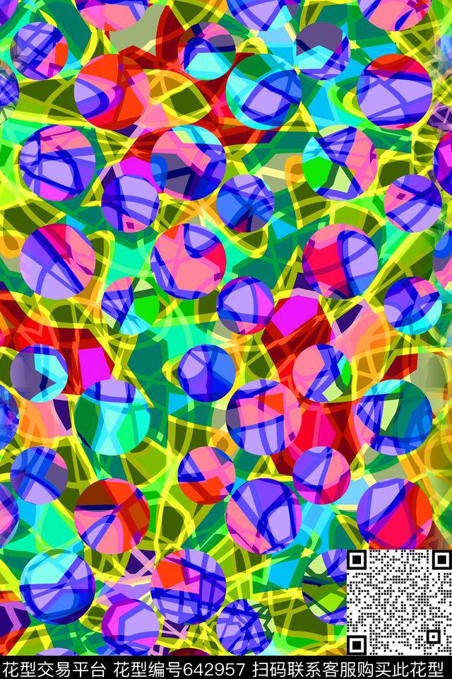 波点圆圈圆形传统印花华亿平台下载（图片编号: 642957） - 瓦栏（Walan）