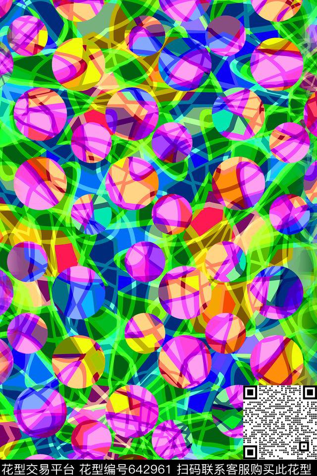 波点圆圈圆形传统印花华亿平台下载（图片编号: 642961） - 瓦栏（Walan）