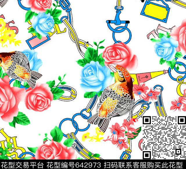 流行大牌花朵传统印花华亿平台下载（图片编号: 642973） - 瓦栏（Walan）