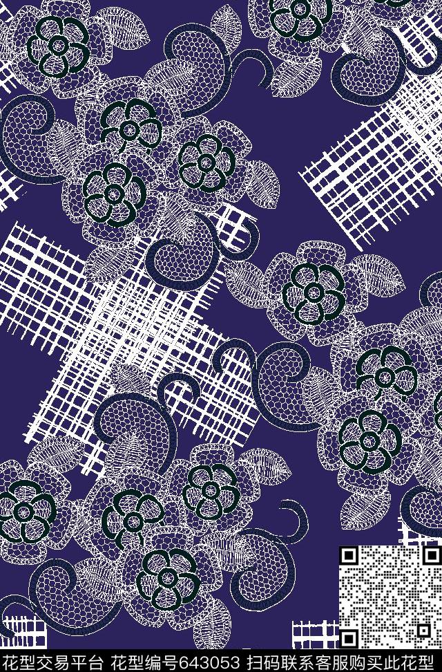 卷草纹欧美宫廷风传统印花华亿平台下载（图片编号: 643053） - 瓦栏（Walan）
