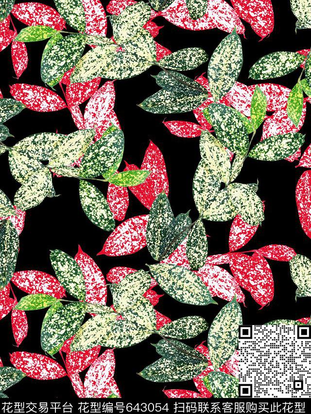花卉热带动感时尚数码印花华亿平台下载（图片编号: 643054） - 瓦栏（Walan）