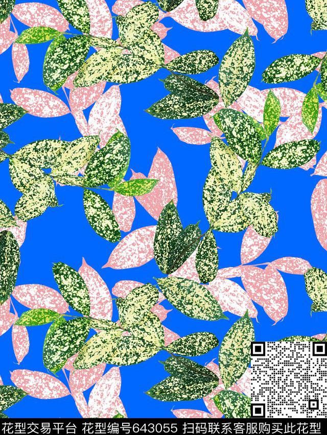花卉热带动感时尚数码印花华亿平台下载（图片编号: 643055） - 瓦栏（Walan）