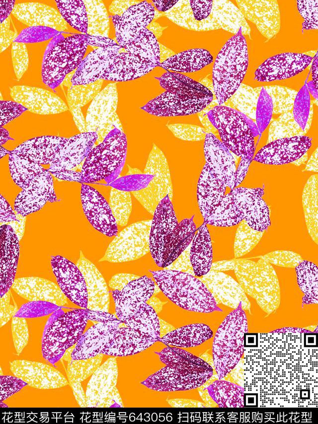 花卉热带动感时尚数码印花华亿平台下载（图片编号: 643056） - 瓦栏（Walan）