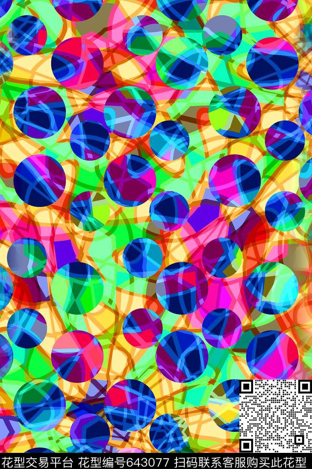 波点圆圈圆形传统印花华亿平台下载（图片编号: 643077） - 瓦栏（Walan）