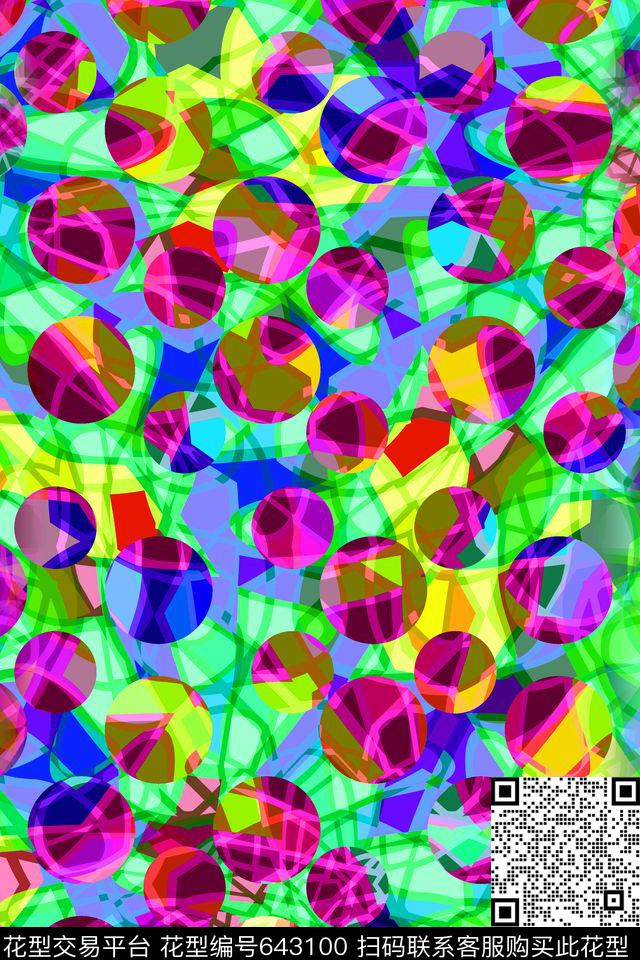 波点圆圈圆形传统印花华亿平台下载（图片编号: 643100） - 瓦栏（Walan）