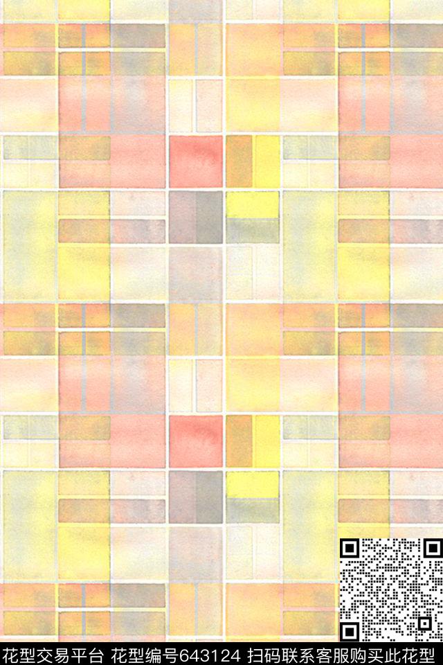 苏格兰格格子数码印花华亿平台下载（图片编号: 643124） - 瓦栏（Walan）