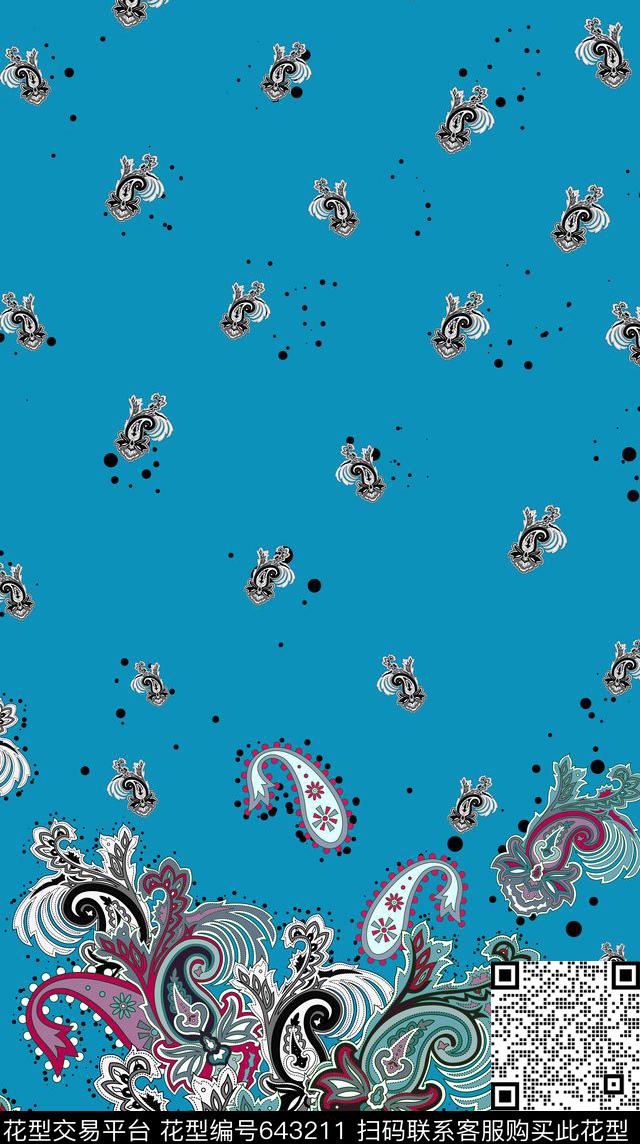 佩斯利传统印花华亿平台下载（图片编号: 643211） - 瓦栏（Walan）