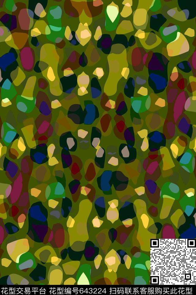 几何迷彩服传统印花华亿平台下载（图片编号: 643224） - 瓦栏（Walan）