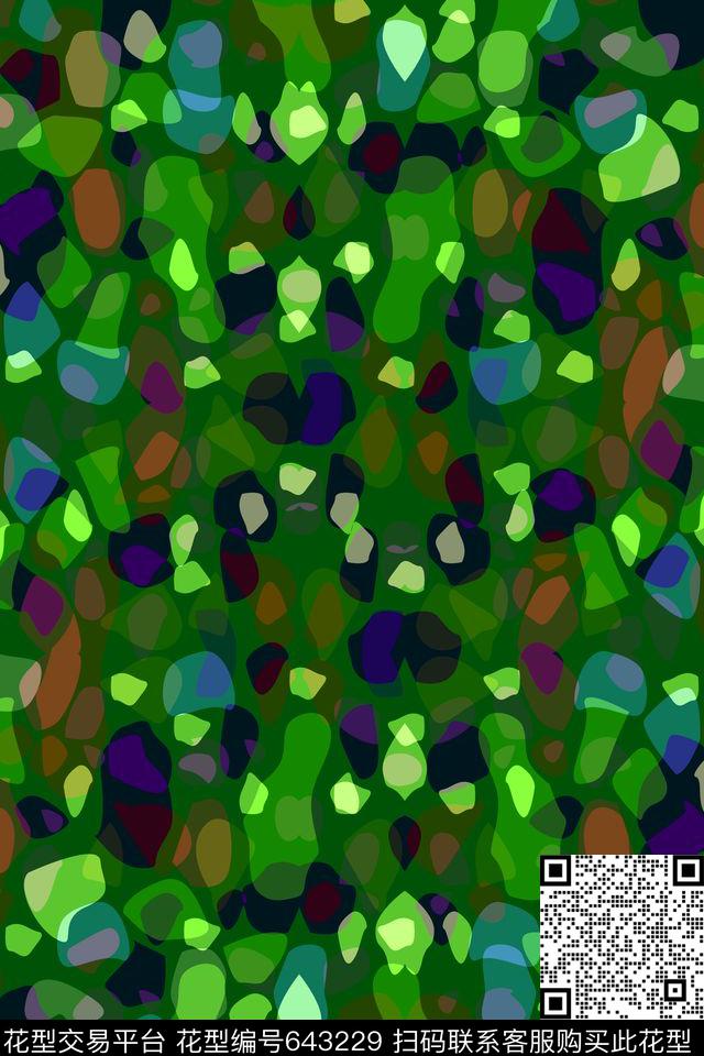 几何迷彩服传统印花华亿平台下载（图片编号: 643229） - 瓦栏（Walan）