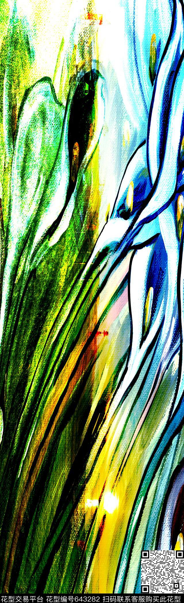 长巾花纹花纹数码印花抽象花纹数码印花华亿平台下载（图片编号: 643282） - 瓦栏（Walan）