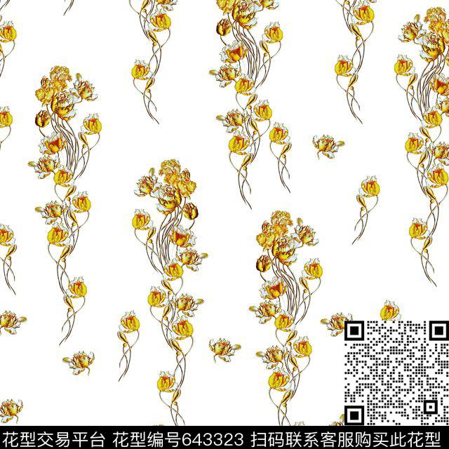 花朵花卉立体花卉数码印花华亿平台下载（图片编号: 643323） - 瓦栏（Walan）