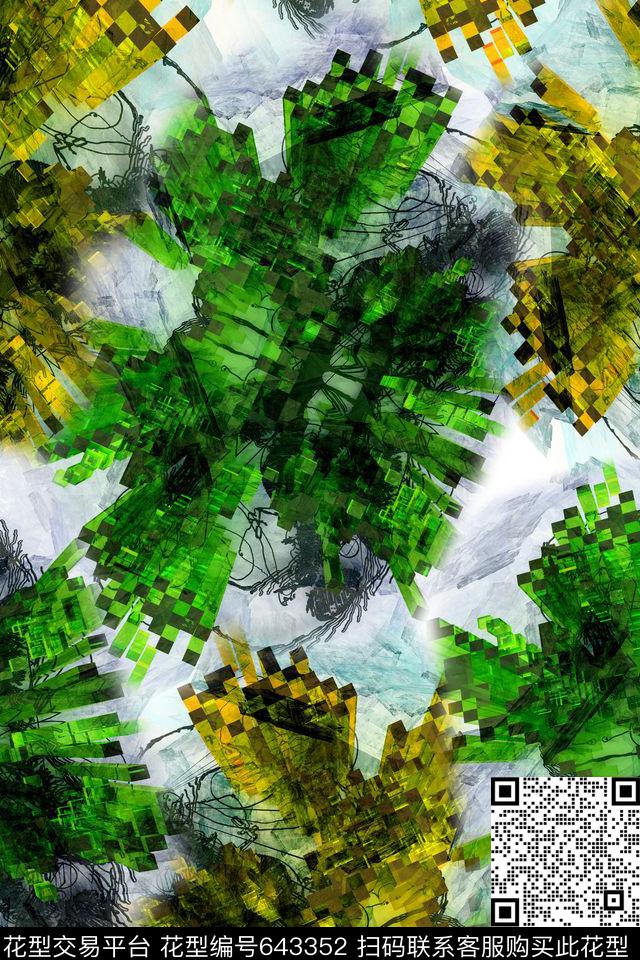 底纹。几何数码印花华亿平台下载（图片编号: 643352） - 瓦栏（Walan）