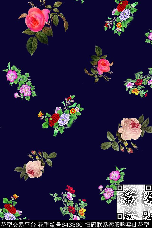 小花数码印花华亿平台下载（图片编号: 643360） - 瓦栏（Walan）