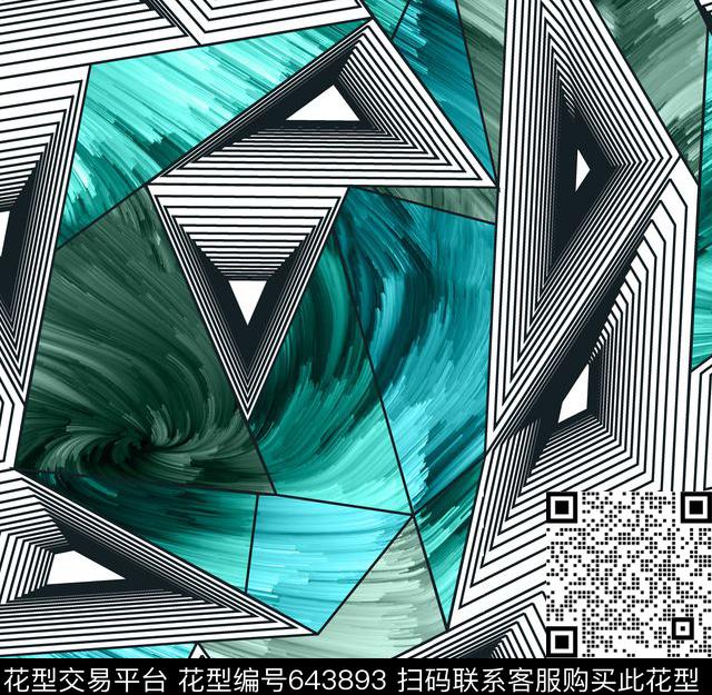 几何抽象Fei-抽象派Fei-趣味几何数码印花华亿平台下载（图片编号: 643893） - 瓦栏（Walan）