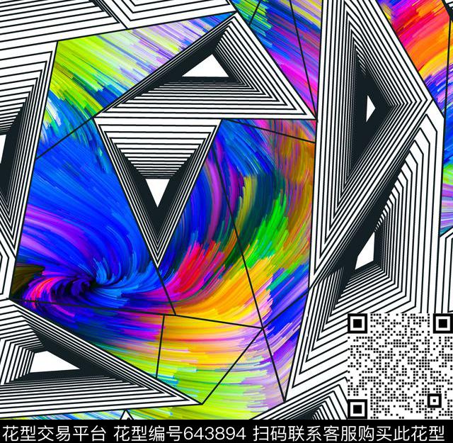 几何抽象Fei-抽象派Fei-趣味几何数码印花华亿平台下载（图片编号: 643894） - 瓦栏（Walan）