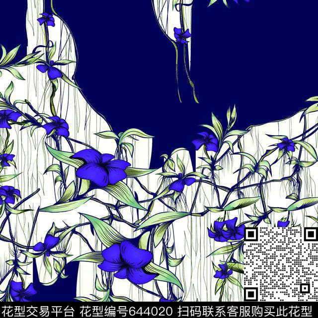 花朵花卉数码印花华亿平台下载（图片编号: 644020） - 瓦栏（Walan）