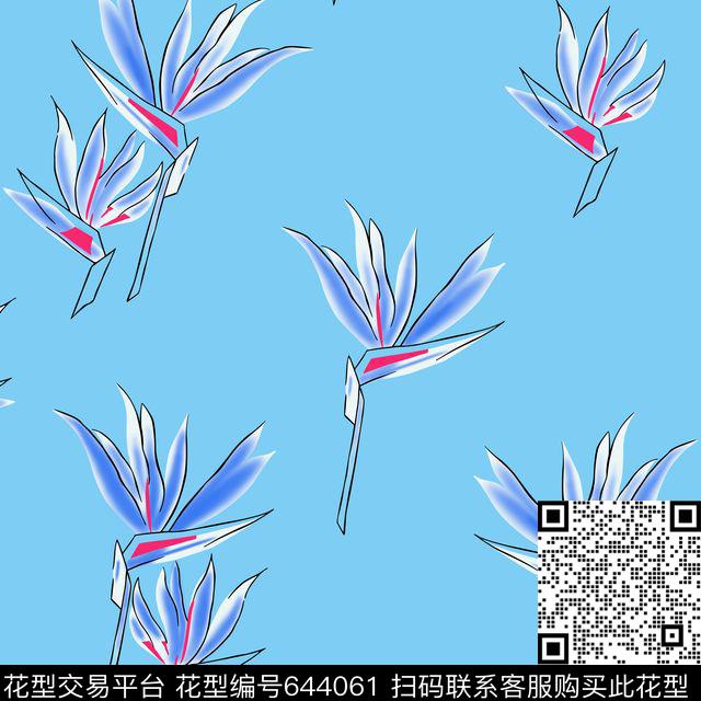 2017年女装新华亿平台花卉花朵传统印花华亿平台下载（图片编号: 644061） - 瓦栏（Walan）