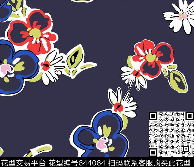 2017年女装新华亿平台小碎花花朵传统印花华亿平台下载（图片编号: 644064） - 瓦栏（Walan）