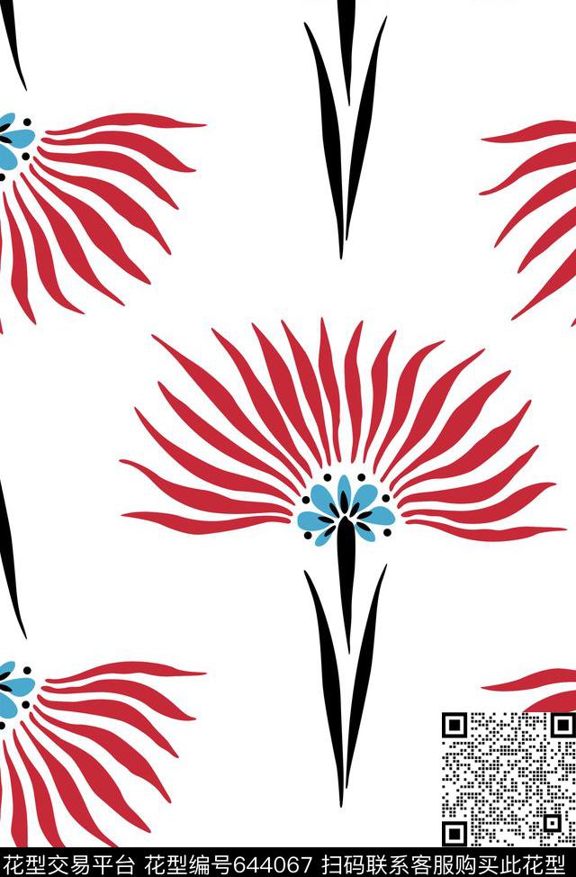 2017年女装新华亿平台花朵传统印花华亿平台下载（图片编号: 644067） - 瓦栏（Walan）