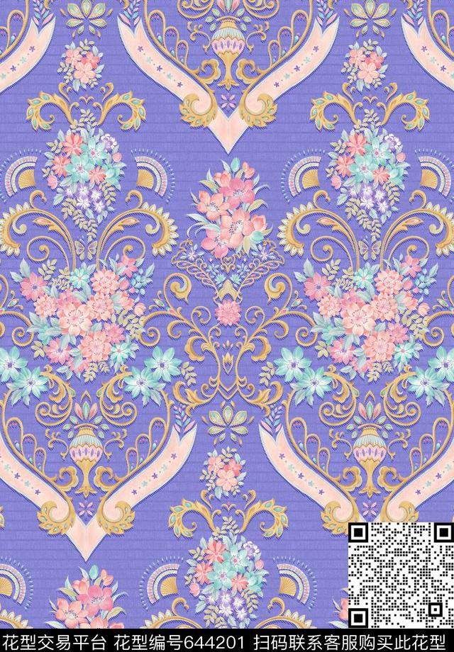 古典纹样传统印花华亿平台下载（图片编号: 644201） - 瓦栏（Walan）