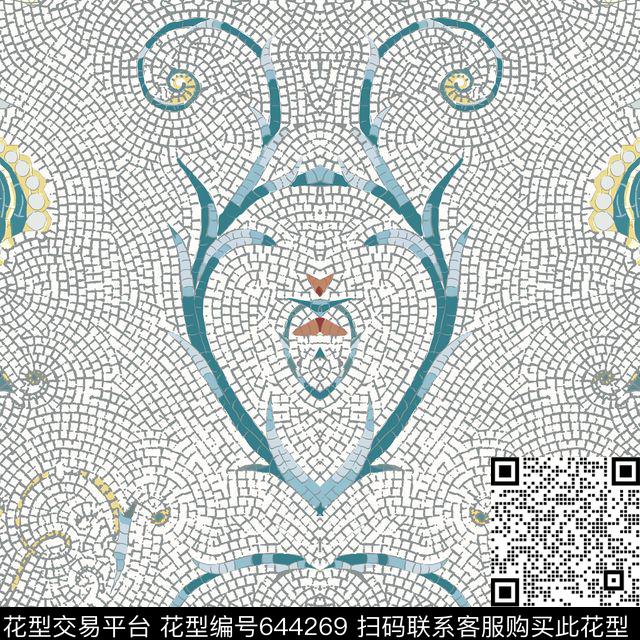 几何传统印花华亿平台下载（图片编号: 644269） - 瓦栏（Walan）