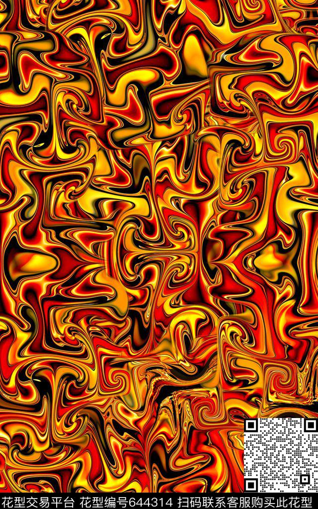 纹理分形肌理数码印花华亿平台下载（图片编号: 644314） - 瓦栏（Walan）