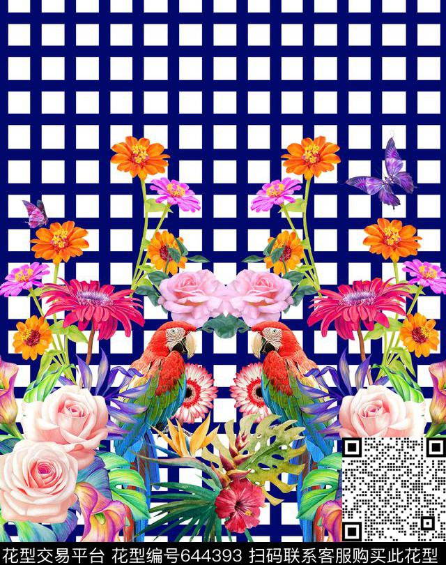 花朵花卉菊花虫子数码印花华亿平台下载（图片编号: 644393） - 瓦栏（Walan）