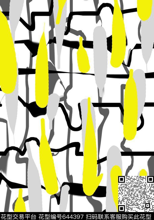 线条不规则线条笔刷画笔传统印花华亿平台下载（图片编号: 644397） - 瓦栏（Walan）