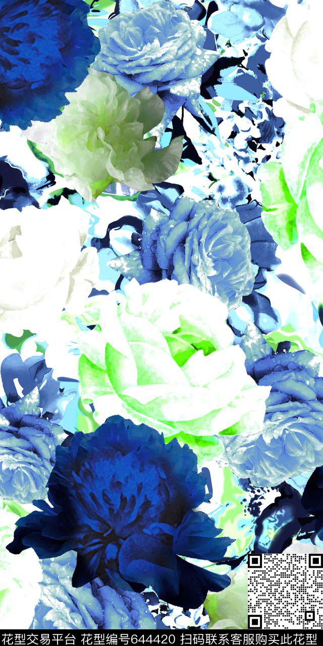 南美笔触民族风数码印花华亿平台下载（图片编号: 644420） - 瓦栏（Walan）