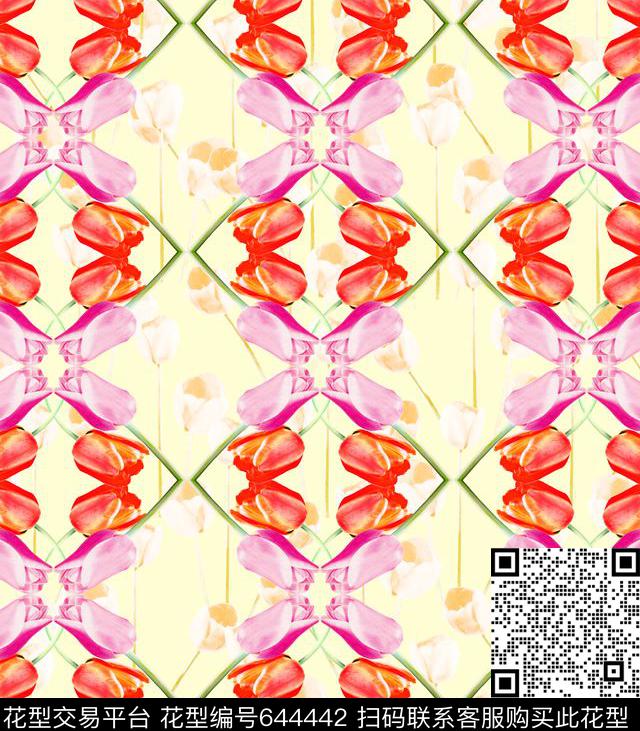 花卉民族风传统印花华亿平台下载（图片编号: 644442） - 瓦栏（Walan）