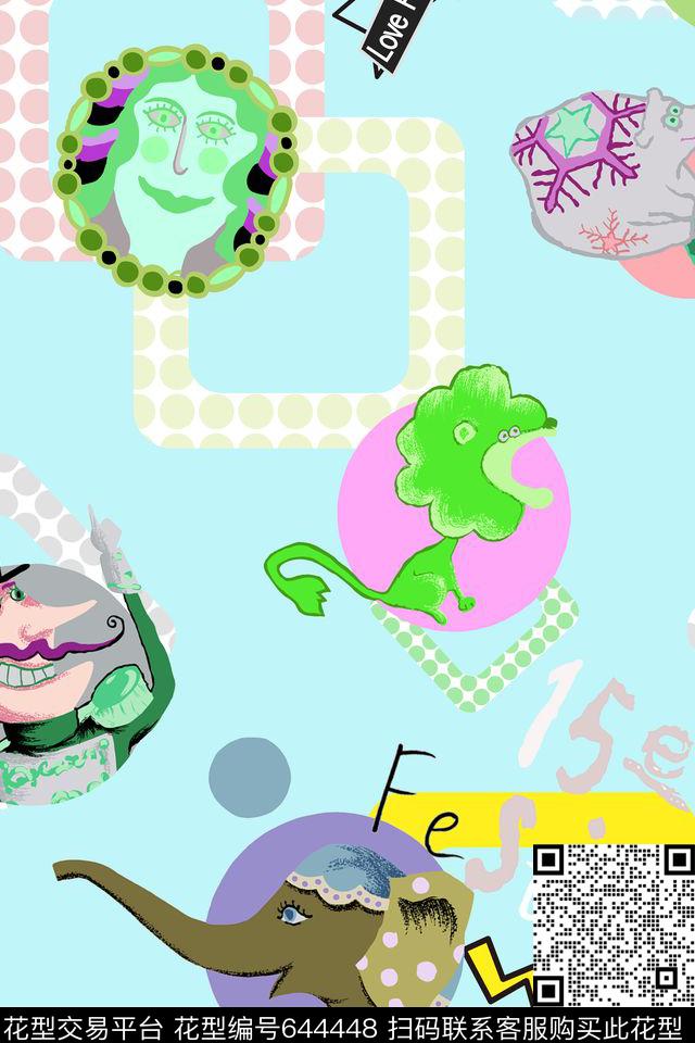 童装几何卡通传统印花华亿平台下载（图片编号: 644448） - 瓦栏（Walan）