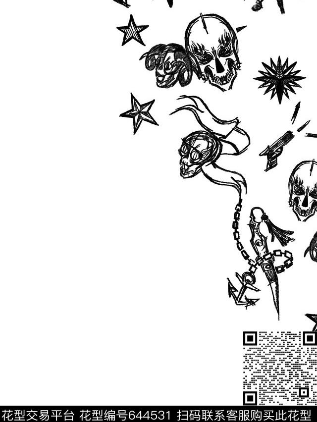 纪梵希风格GIVENCHY潮牌靓仔传统印花华亿平台下载（图片编号: 644531） - 瓦栏（Walan）