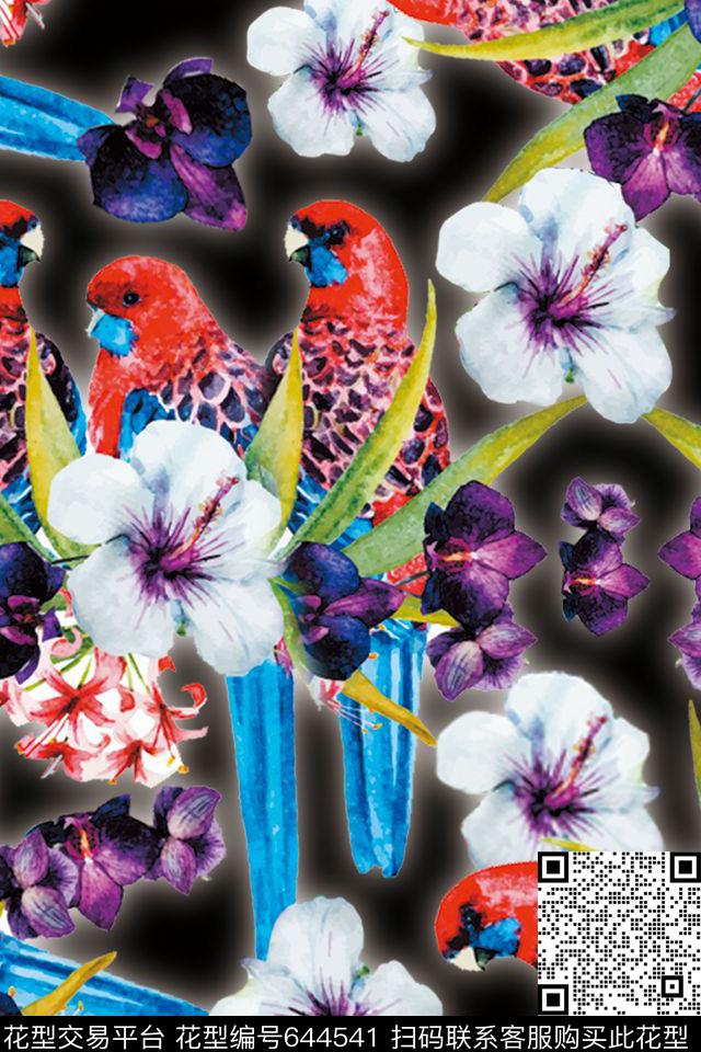 花鸟花卉百合花卉数码印花华亿平台下载（图片编号: 644541） - 瓦栏（Walan）