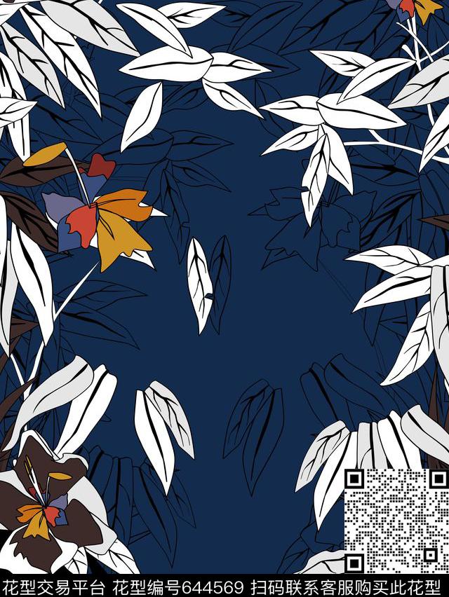 华伦天奴VALENTINO风格热带植物男士定位花卫衣夹克衬衫华亿平台传统印花华亿平台下载（图片编号: 644569） - 瓦栏（Walan）