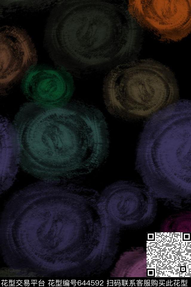 创意笔刷数码印花华亿平台下载（图片编号: 644592） - 瓦栏（Walan）