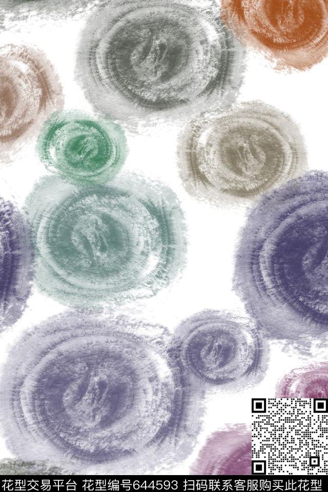 创意笔刷数码印花华亿平台下载（图片编号: 644593） - 瓦栏（Walan）