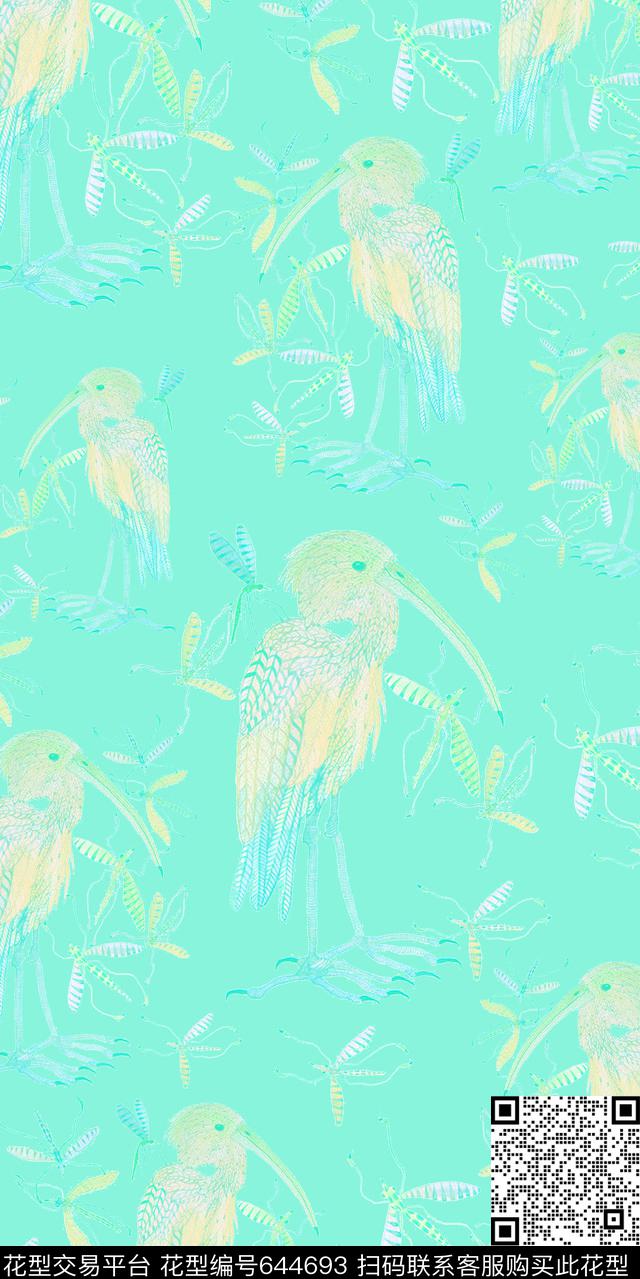 小鸟百鸟图昆虫传统印花华亿平台下载（图片编号: 644693） - 瓦栏（Walan）