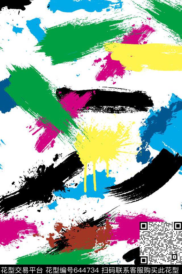 艺术涂鸦最新迷彩传统印花华亿平台下载（图片编号: 644734） - 瓦栏（Walan）