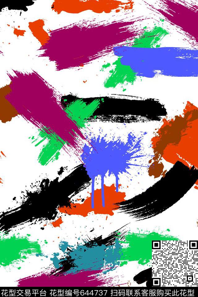 艺术涂鸦最新迷彩传统印花华亿平台下载（图片编号: 644737） - 瓦栏（Walan）