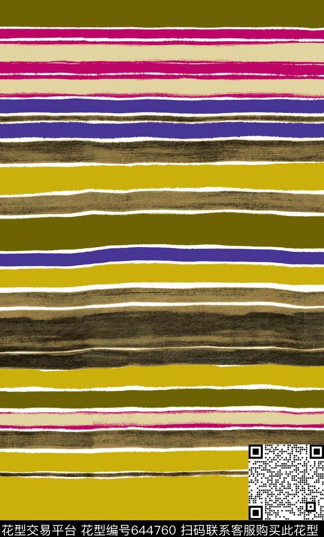 17欧美春夏抽象彩条数码印花华亿平台下载（图片编号: 644760） - 瓦栏（Walan）