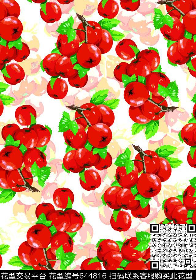 水果热带水果传统印花华亿平台下载（图片编号: 644816） - 瓦栏（Walan）