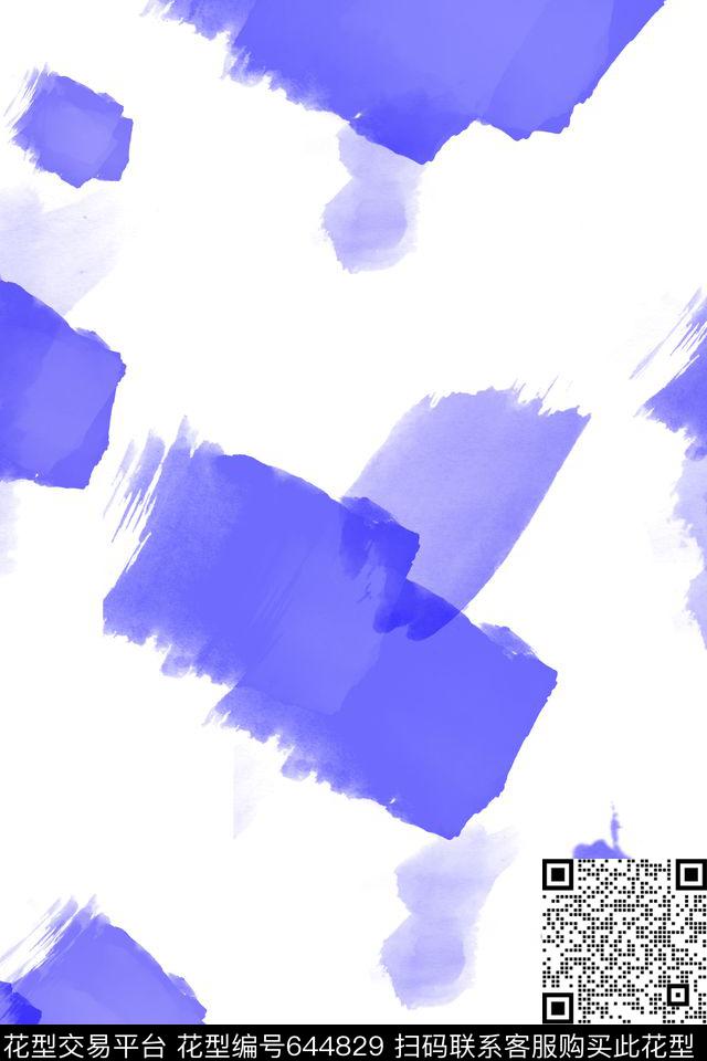 个性女装纹理笔触数码印花华亿平台下载（图片编号: 644829） - 瓦栏（Walan）